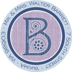 Name Doodles - Round Address Labels/Stickers (Deco Blue)